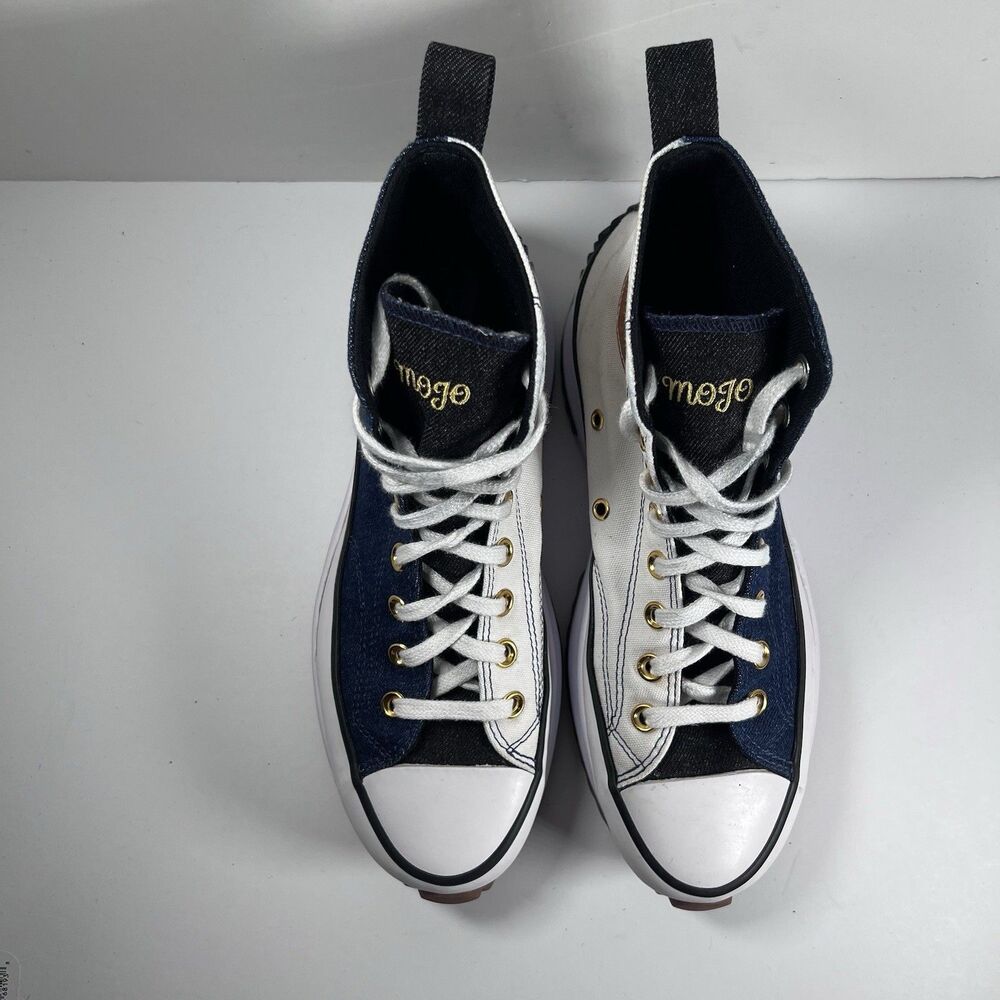 Converse by You Run Star Hike 2 Tone High Top Custom Shoes Sneakers Womens 9.5 - Picture 6 of 8